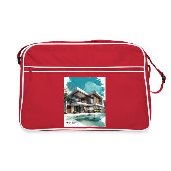 Ex's Modern Villa by Pool - Retro Bag - red/white - Front