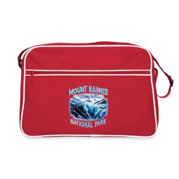 Panorama du glacier du parc national du Mont Rainier - Sac Retro - rouge/blanc - Devant