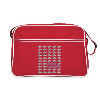 Garmisch Partenkirchen in Bayern mit Alpen Design - Retro Tasche - Rot/Weiß - Vorne