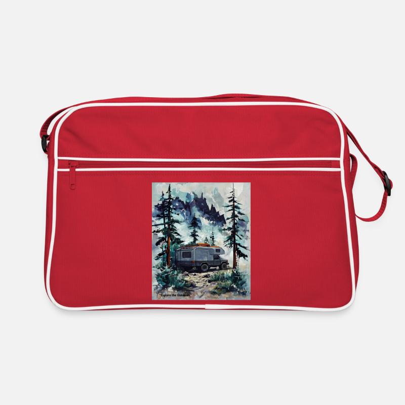 Erkunde den Unknown Forest Camper Retro Tasche