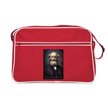James Clerk Maxwell Portrait - Sac Retro - rouge/blanc - Devant