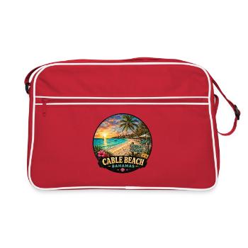 Cable Beach Vacation Nassau Caribbean Cruise - Retro Bag - red/white - Front