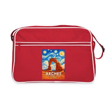 Arches Utah Starry Sky Rock Arch - Retro Bag - red/white - Front