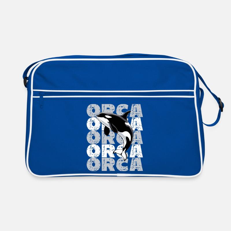  Orca Killerwal Ocean Meer Meeresleben Orca Retro Tasche