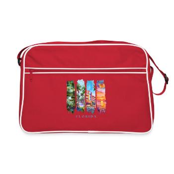 Florida Vacation Travel – Sunshine State Motif - Retro Bag - red/white - Front