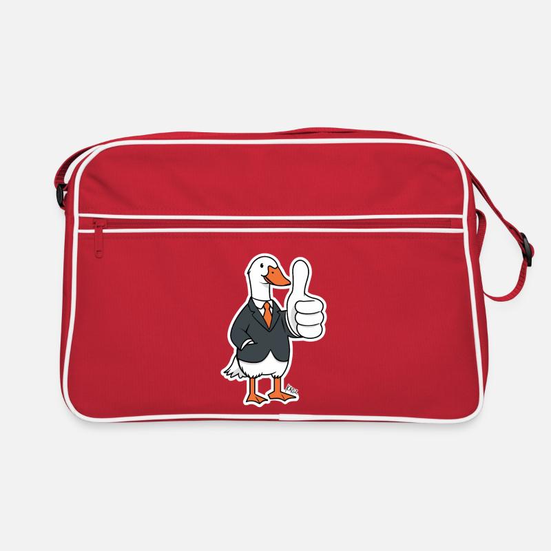 Dapper Duck in a Suit Retro Bag