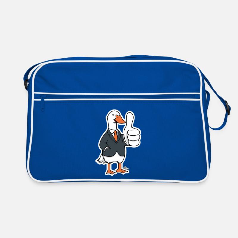 Dapper Duck in a Suit Retro Bag