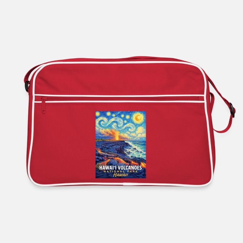 Hawaii Vulkan National Park Retro Tasche