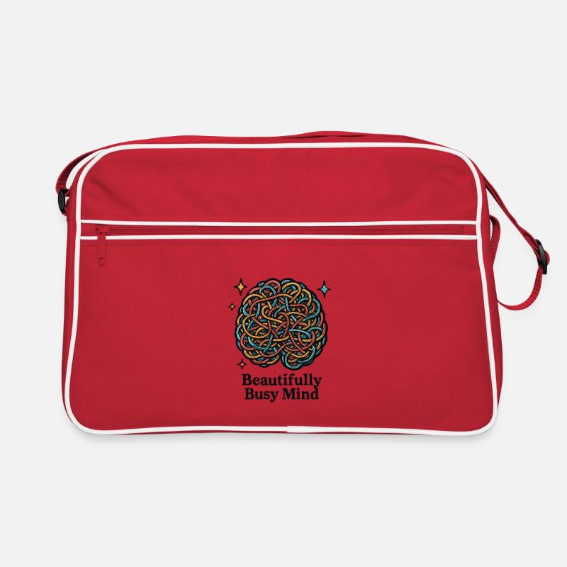 Bunte Gedankenknäuel Retro Tasche