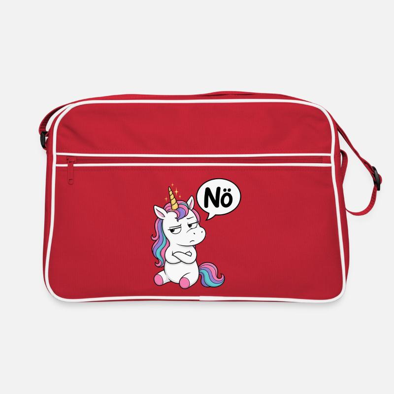 Genervtes Einhorn Nö Retro Tasche