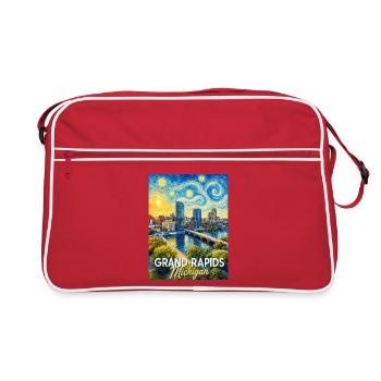 Nuit étoilée à Grand Rapids, Michigan - Sac Retro - rouge/blanc - Devant