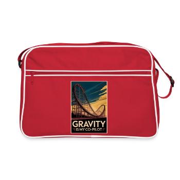 Gravity as a passenger | Roller coaster - Retro Bag - red/white - Front