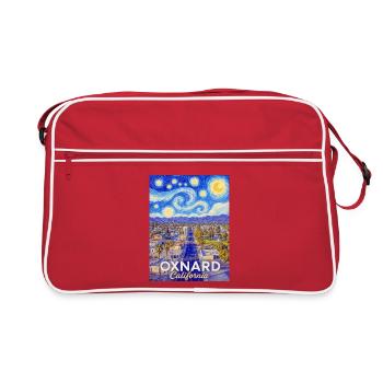 Starry Night in Oxnard, California - Retro Bag - red/white - Front