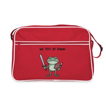 We Test at Dawn Frog Knight - Retro Bag - red/white - Front