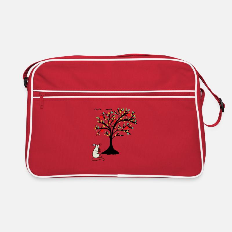 Cute Mouse Apples Apple Tree Child Retro Bag