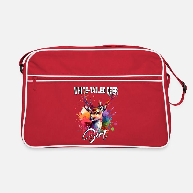 White-tailed Deer Girl White-tailed Deer Retro Bag