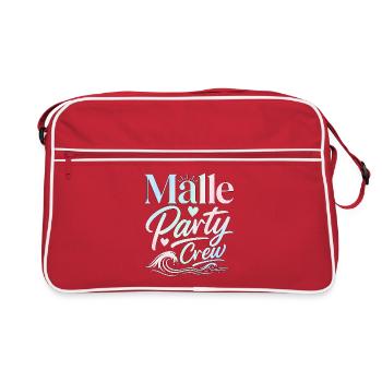 Malle Party Crew Mallorca Summer Holiday - Retro Bag - red/white - Front