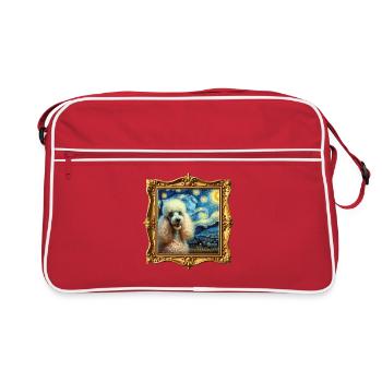Nuit étoilée de caniche - Sac Retro - rouge/blanc - Devant