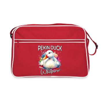 Peking Duck Whisperer - Retro Bag - red/white - Front