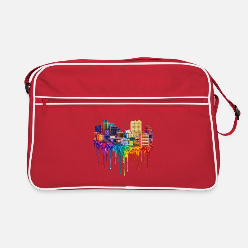 El Paso Texas Tropfende Farbe Retro Tasche