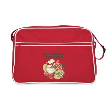 Drink Matcha Read Books Daily Ritual Kyoto Matcha - Retro Bag - red/white - Front