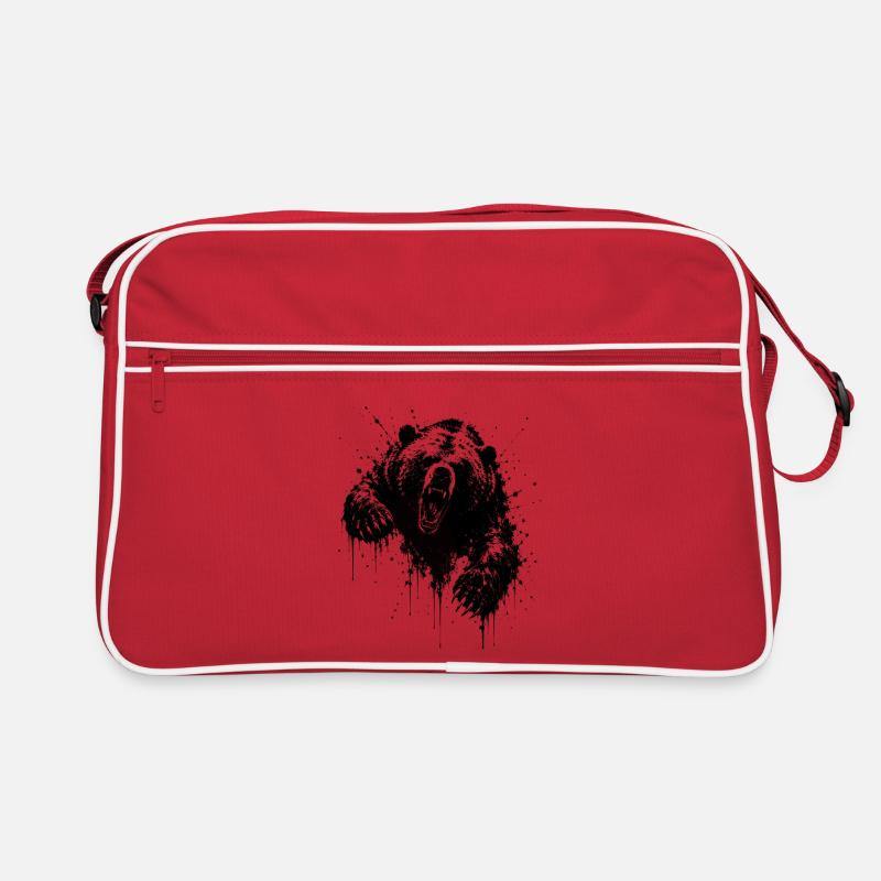 Dunkler Bär Spritz Graffiti Retro Tasche