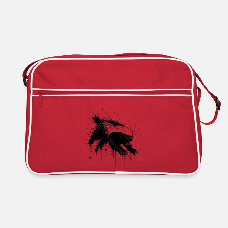 Honigdachs Splatter Retro Tasche