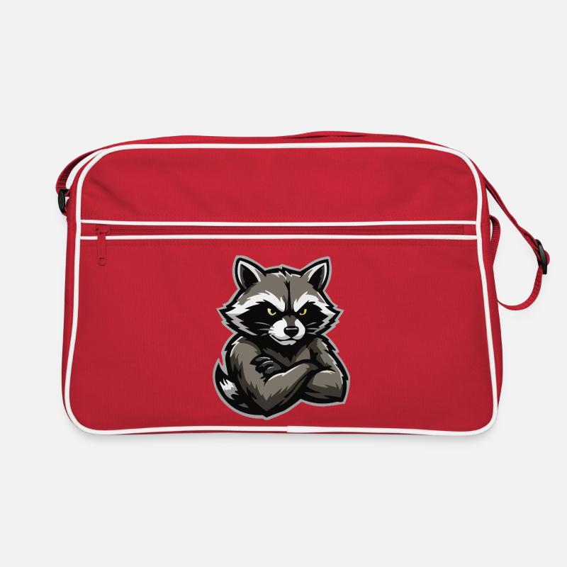 Charme de raton laveur entrelacé Sac Retro