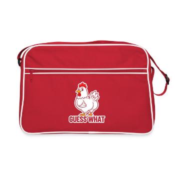 Guess What Chicken Cartoon Tee - Retro Bag - red/white - Front