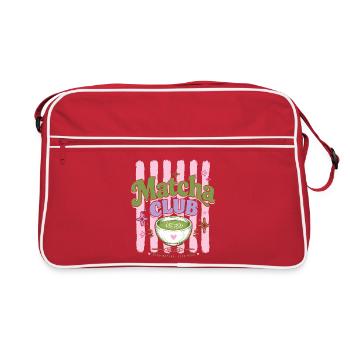 Matcha Club - Thé vert rétro esthétique - Sac Retro - rouge/blanc - Devant