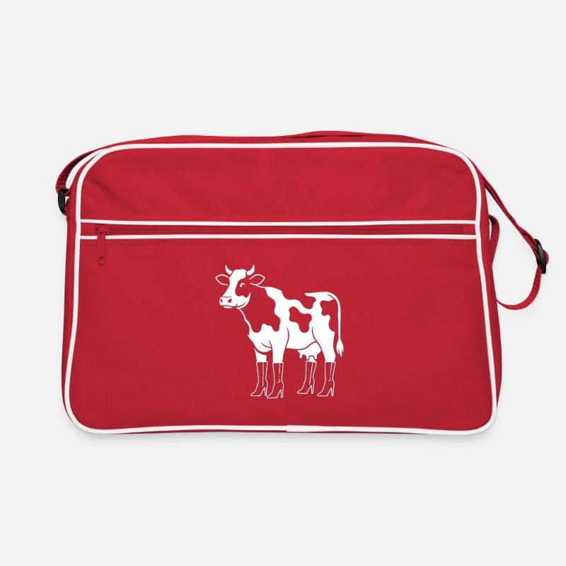 Cow with boot outline Retro Bag