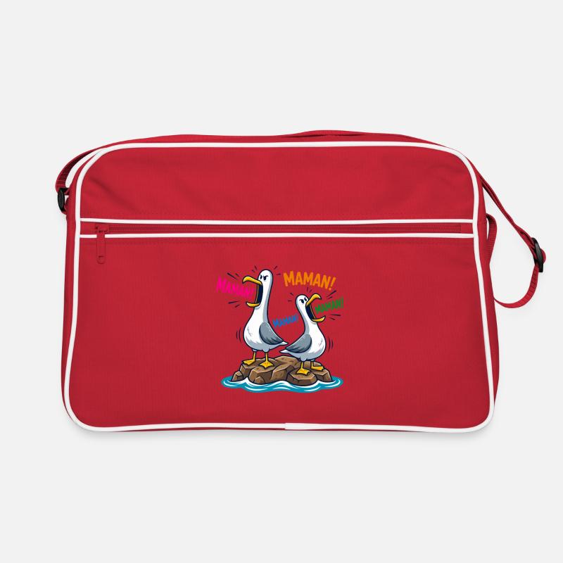 Mama Möwen: Humor zum Muttertag Retro Tasche