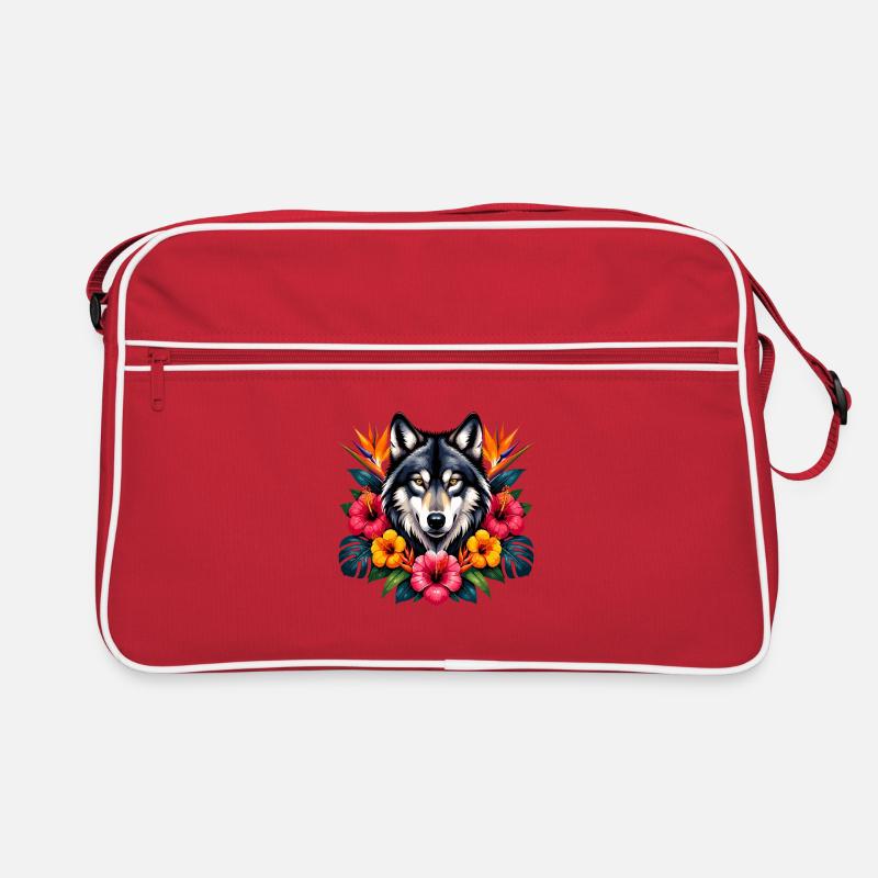Fleurs tropicales Wolf’s Head Sac Retro