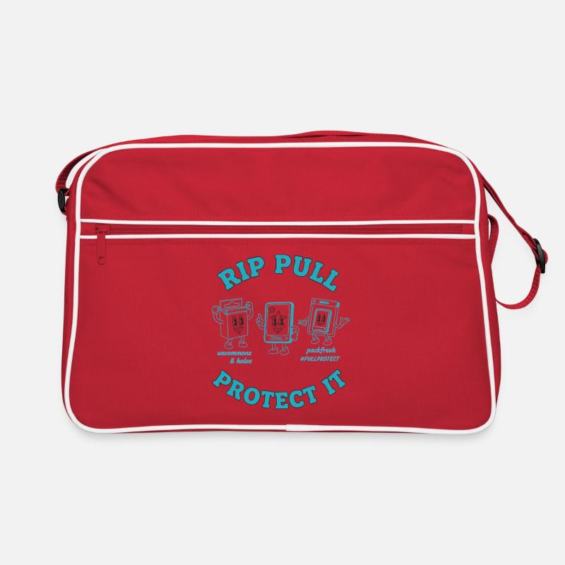 Trading Card Collector Rip Pull Protect It Retro Bag
