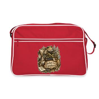 Grenouille réservée et indifférente - Sac Retro - rouge/blanc - Devant