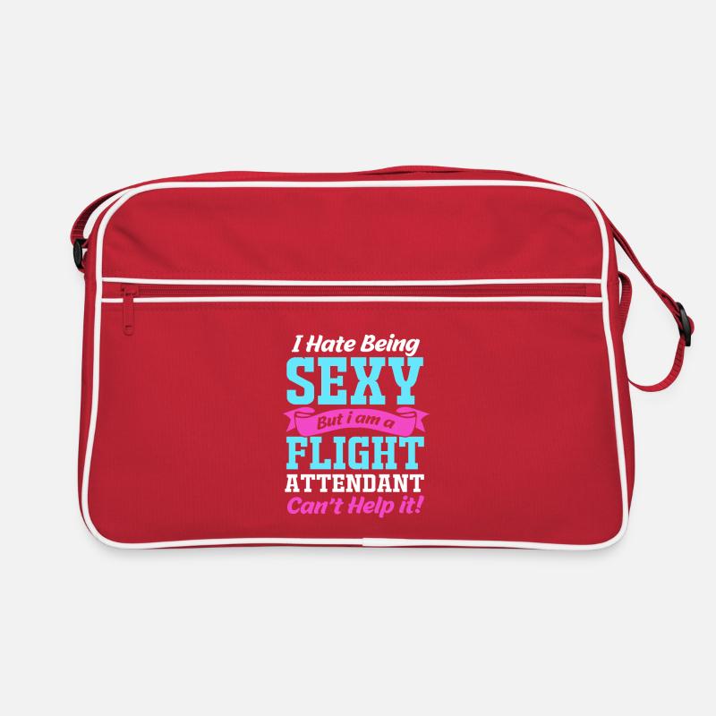 Stewardess Flugbegleiter Retro Tasche
