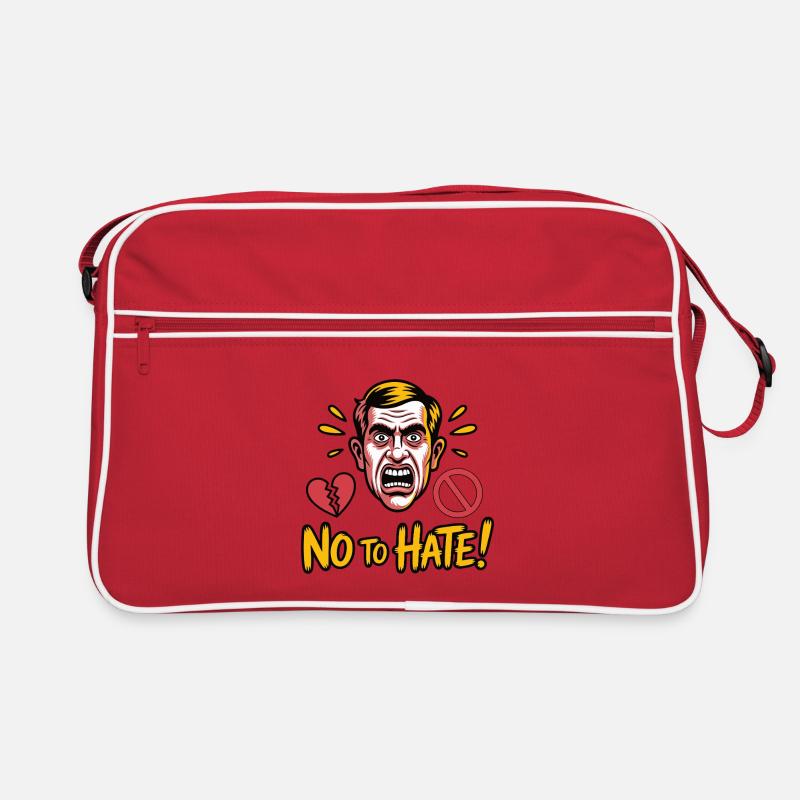 Non à la haine ! Protestation Pop Art Sac Retro