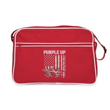 Violet pour les enfants militaires Bomber Gamin militaire - Sac Retro - rouge/blanc - Devant