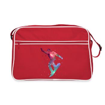 Snowboarders Snowboarding Space Snowboarding - Retro Bag - red/white - Front