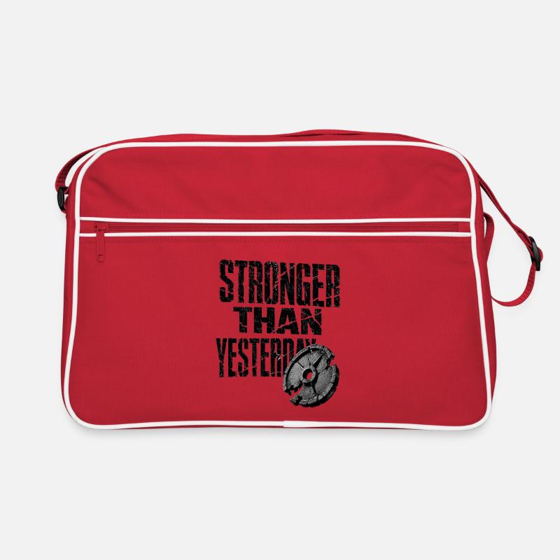 Stronger Spruch Retro Tasche