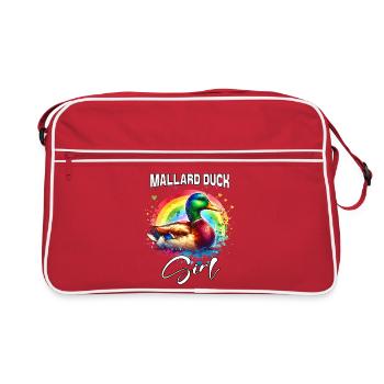 Femelle canard colvert - Sac Retro - rouge/blanc - Devant