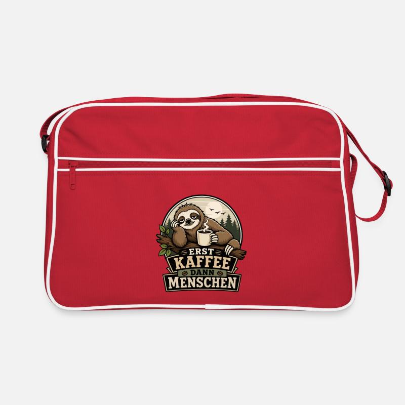 Erst Kaffee Dann Menschen Retro Tasche