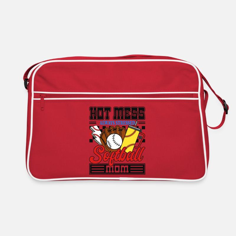 Maman stressée de softball Sac Retro