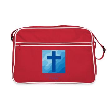 En Dieu j’y crois - Chretien - Sac Retro - rouge/blanc - Devant