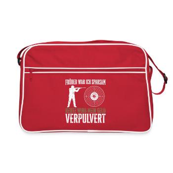 Früher sparsam, heute verpulvert - Retro Bag - red/white - Front