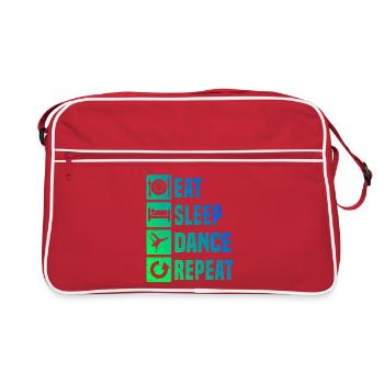 Idée cadeau pour un breakdanceur avec street dance - Sac Retro - rouge/blanc - Devant