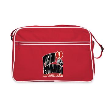 Prevent Communism Do Your Part Funny Political Quo - Retro Bag - red/white - Front