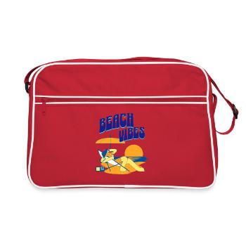 Beach Vibes Lounge Illustration - Sac Retro - rouge/blanc - Devant