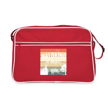 Waldkind im Herzen - Retro Tasche - Rot/Weiß - Vorne