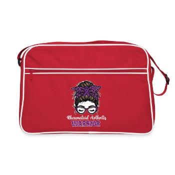 Sensibilisation à la polyarthrite rhumatoïde guerrier - Sac Retro - rouge/blanc - Devant